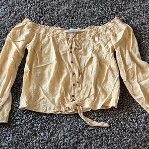 Yellow crop top medium